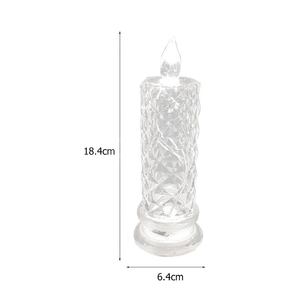 Rynx | Warm White Rose Quartz LED Candle Table Lamp