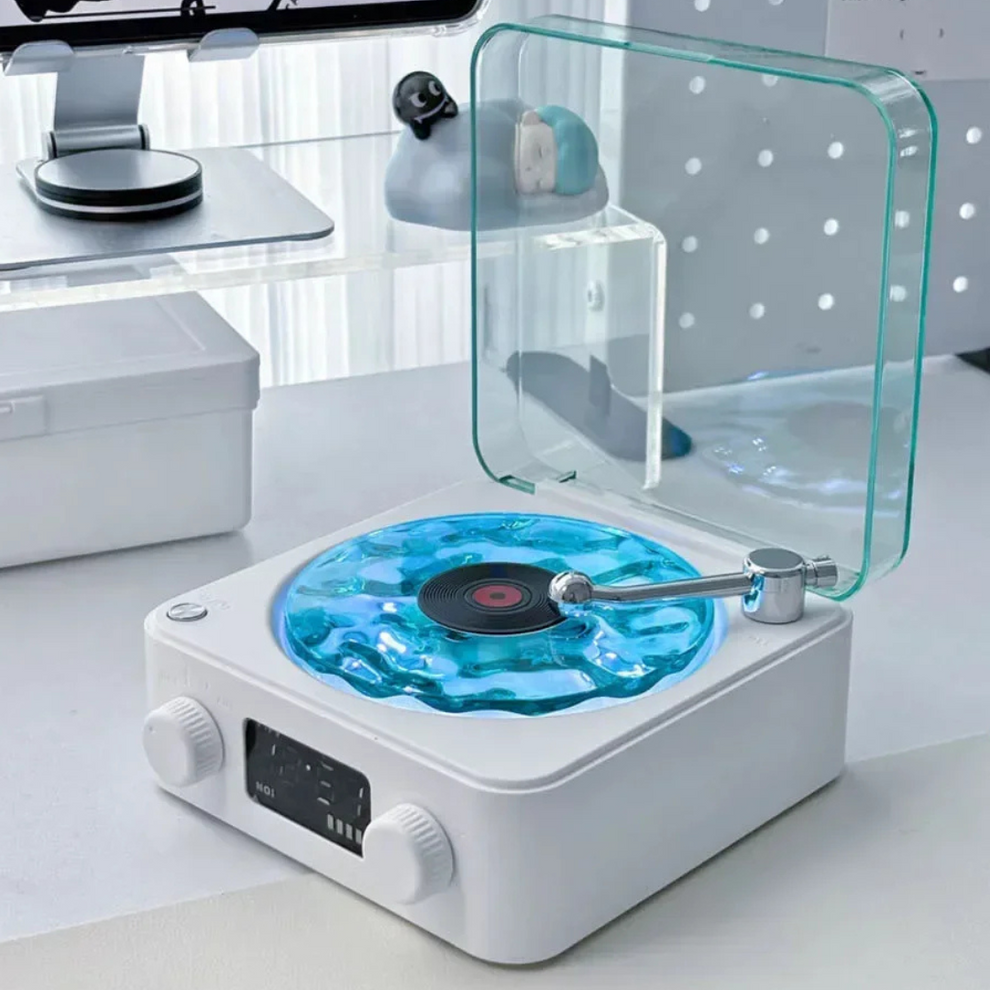 Rynx | VintageVibe Soundbox - Retro Vinyl Speaker with Rotating Turntable