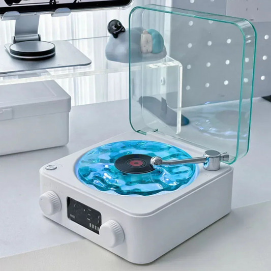 Rynx | VintageVibe Soundbox - Retro Vinyl Speaker with Rotating Turntable