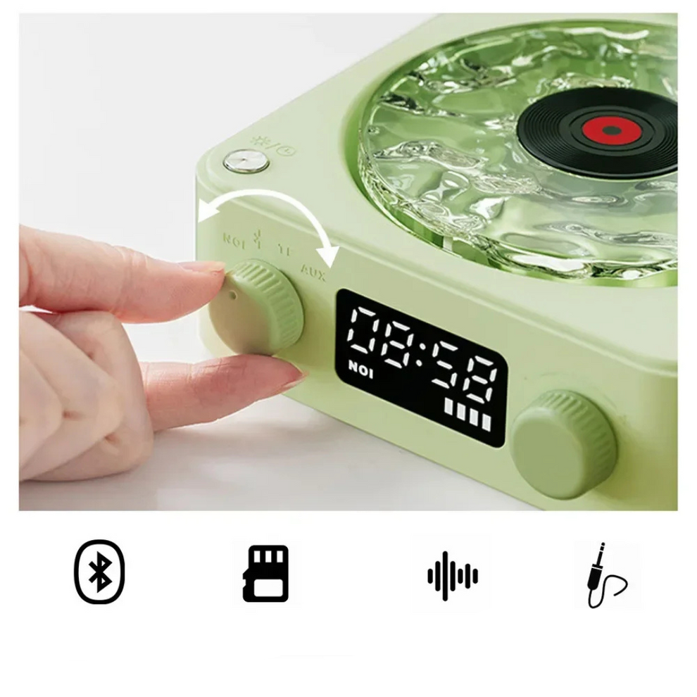 Rynx | VintageVibe Soundbox - Retro Vinyl Speaker with Rotating Turntable