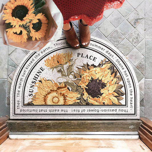 Rynx | White Sunflower Entrance Mat