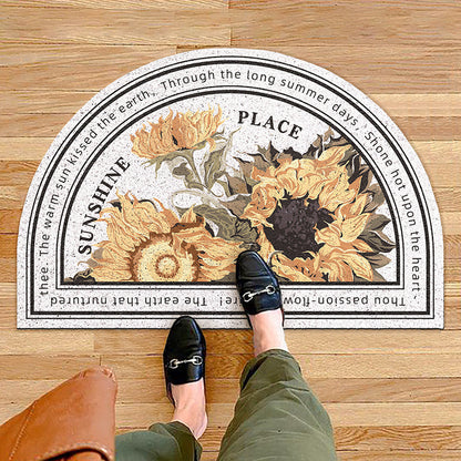 Rynx | White Sunflower Entrance Mat