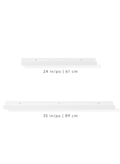 Rynx | White Pine Wood Wall Shelf, 24 in | 61 cm