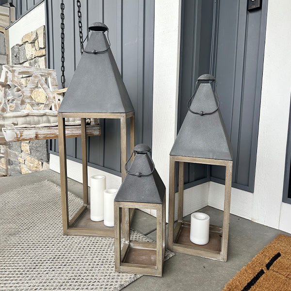 Rynx | Myra Oversized Floor Lanterns, Set of 3