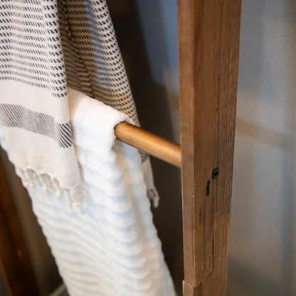 Rynx | 69 Inch Modern Ladder Pine Wood Shelf