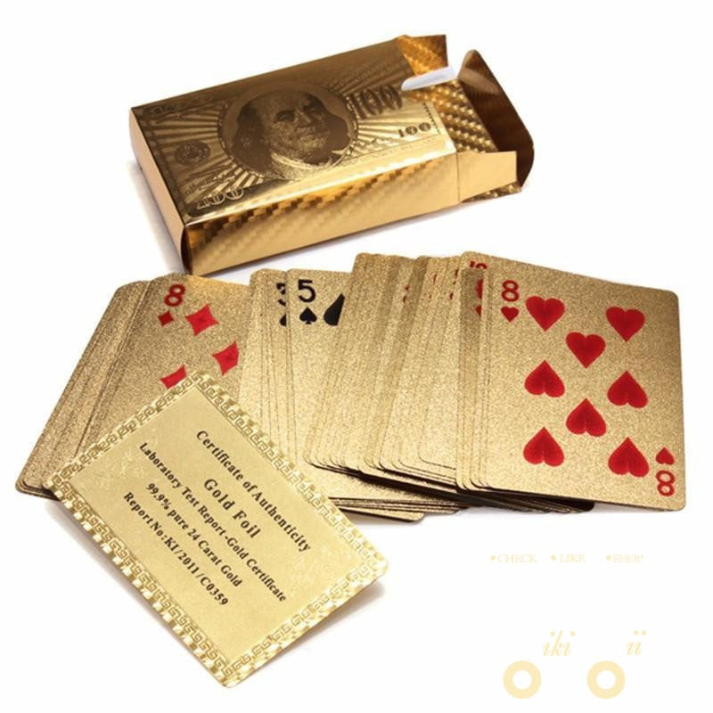 RYNX | 24K Gold-Plated Playing Card With Wooden Box