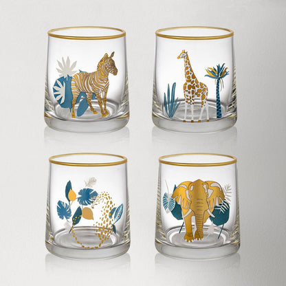 Rynx | Gold-rimmed animal cups set