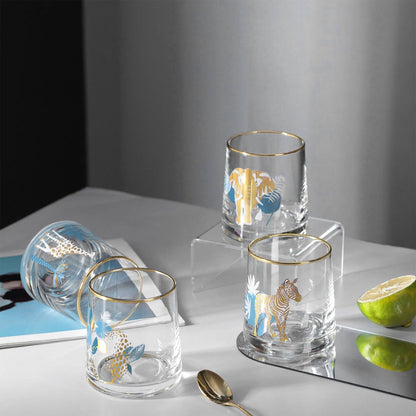 Rynx | Gold-rimmed animal cups set