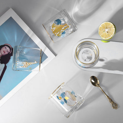Rynx | Gold-rimmed animal cups set