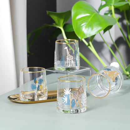 Rynx | Gold-rimmed animal cups set
