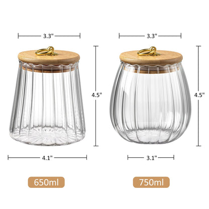 Rynx | Ribbed glass food storage jars