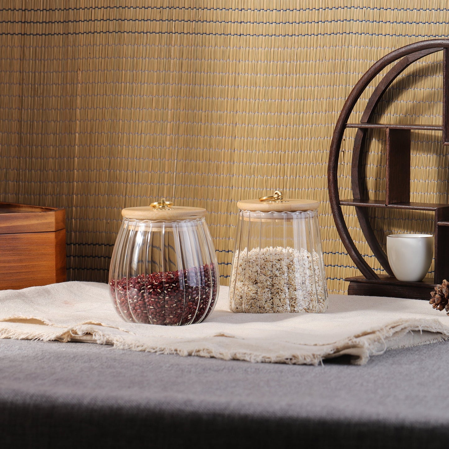 Rynx | Ribbed glass food storage jars