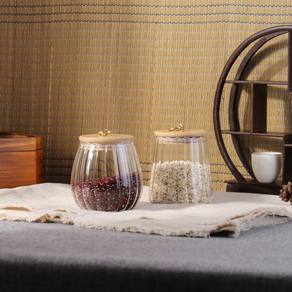 Rynx | Ribbed glass food storage jars