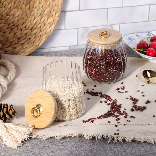 Rynx | Ribbed glass food storage jars