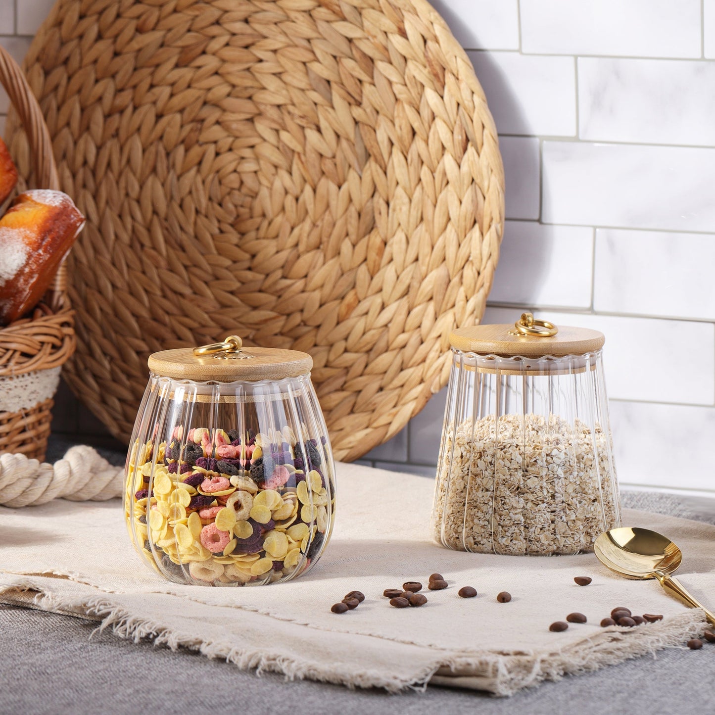 Rynx | Ribbed glass food storage jars