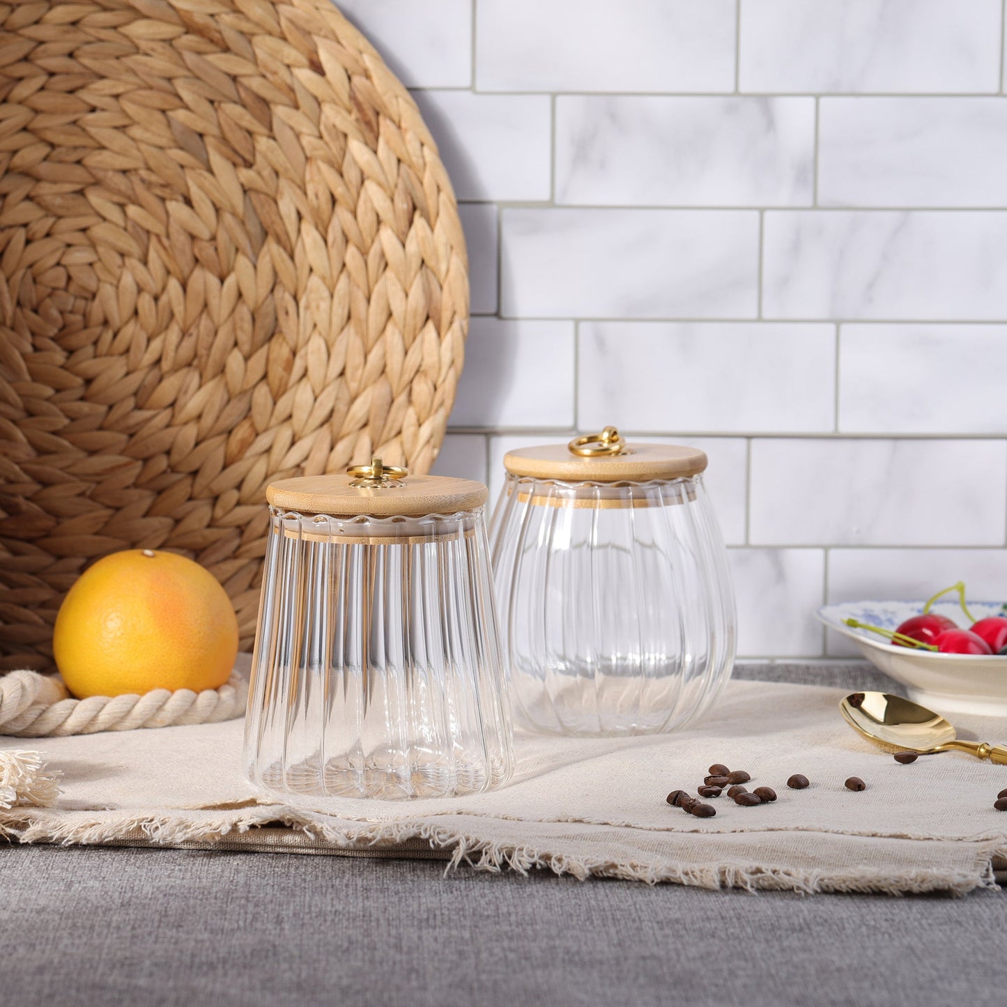 Rynx | Ribbed glass food storage jars