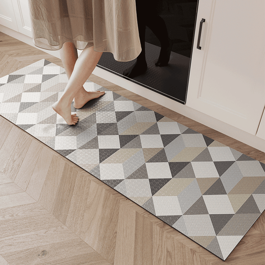 Rynx | Yellow Gray Morocco Pattern Kitchen Mat