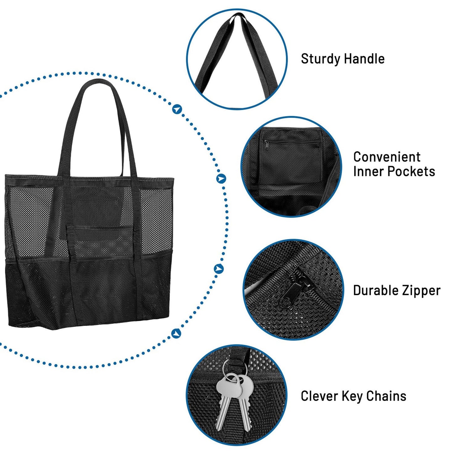 Rynx | 9 Pocket Mesh Beach Bag