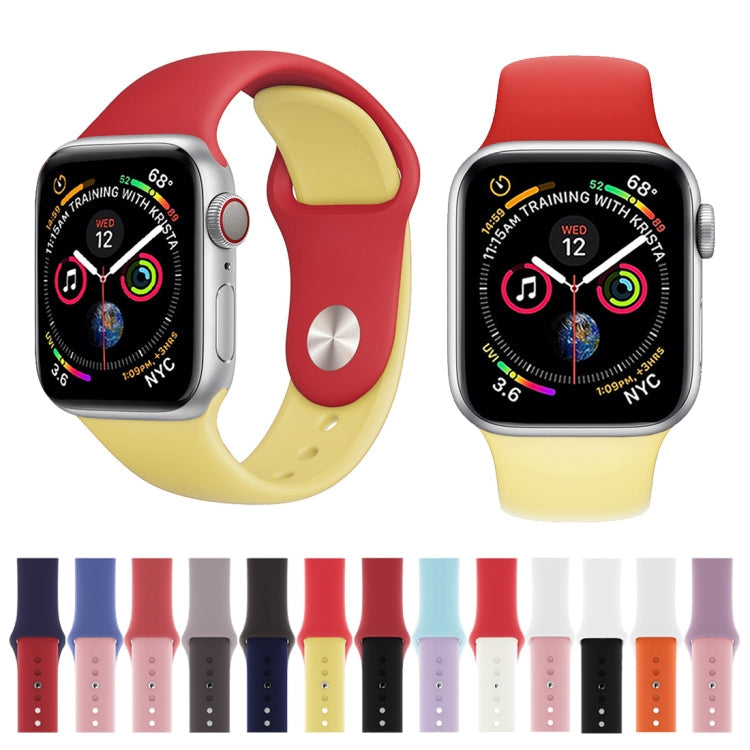 Rynx | Dual-Color Silicone Watch Band for Apple Watch Series 3 & 2 & 1 38mm (Purple+Light Pink)