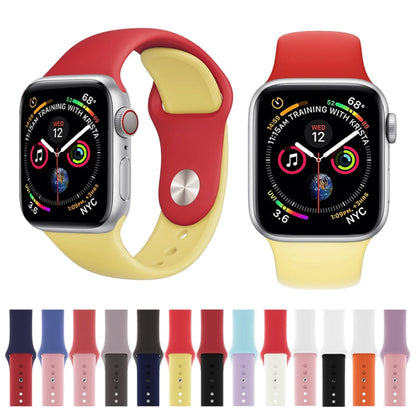 Rynx | Dual-Color Silicone Watch Band for Apple Watch Series 3 & 2 & 1 38mm (Purple+Light Pink)
