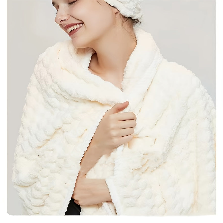 Rynx | 2pcs Ultra-Soft Microfiber Bath Towels - Super Absorbent, Quick-Dry Waffle Weave for Daily Use, Spa, Gym and Travel