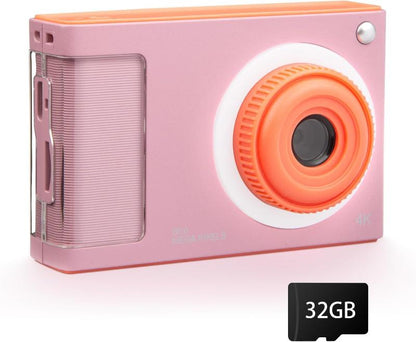 Rynx | 1080P Kids Camera with 32GB Card, 48MP 8X Zoom Digital Point-and-Shoot Camera