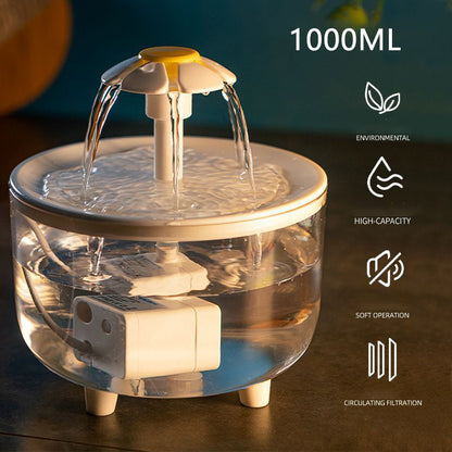 Rynx | 1000ML USB Cat Water Fountain with Auto Filter & Prevention Pump Sensor