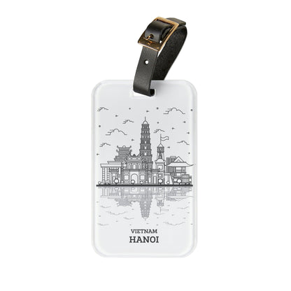 Rynx | Vietnam Elegant Luggage Tag: Stylish Acrylic Tag with Leather Strap