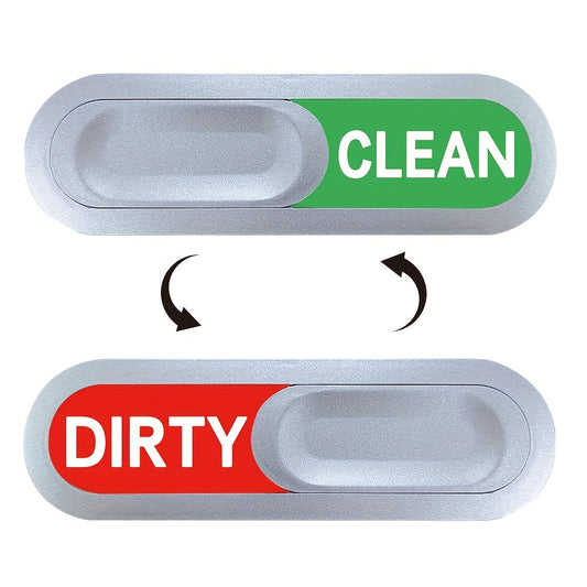Rynx | Dishwasher Magnet Clean Dirty Sign - Acrylic Sliding Indicator, No-Scratch Kitchen Decor, Dishwasher Stickers, Slider Type Clean Dirty Magnet