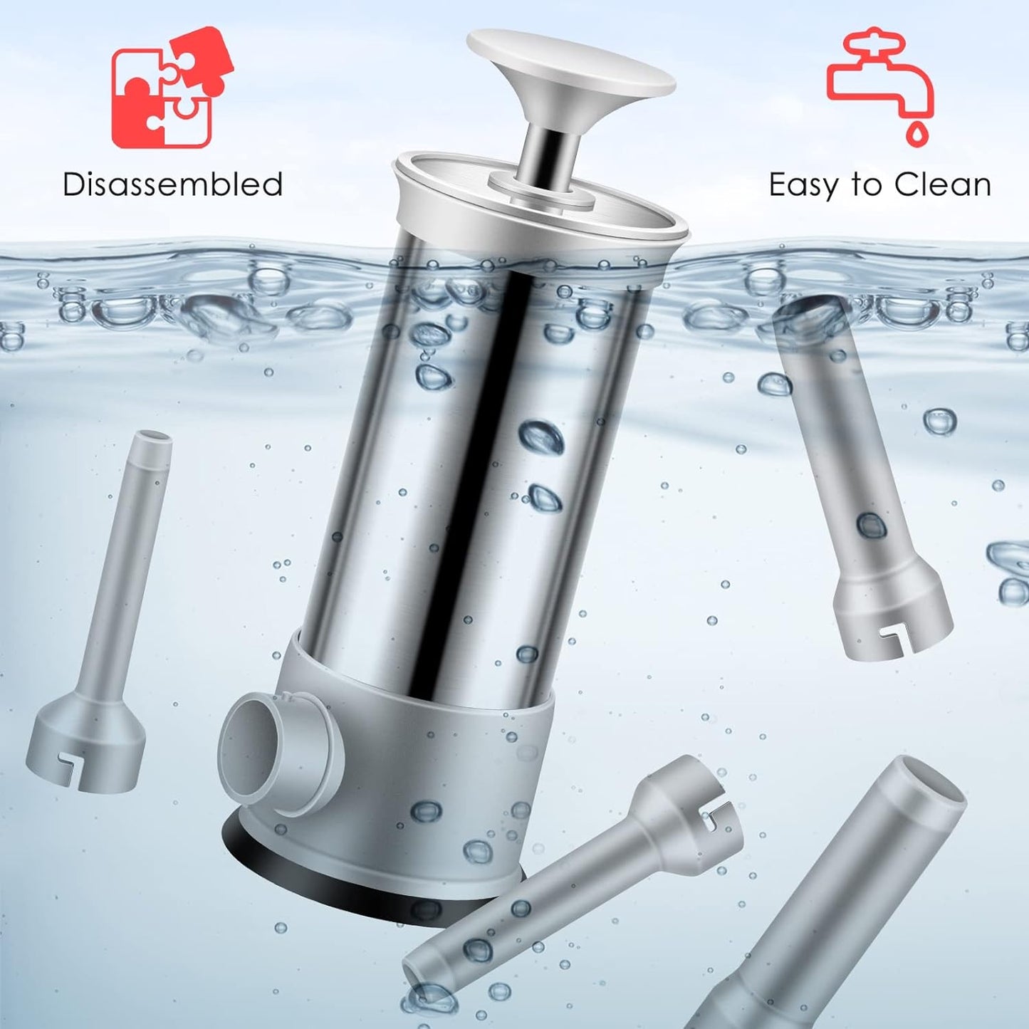 RYNX | 😍Sausage Stuffer With 4 Different Size Filling Tubes😍