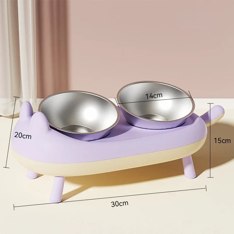 Rynx | Stainless Steel Double Bowl Feeder