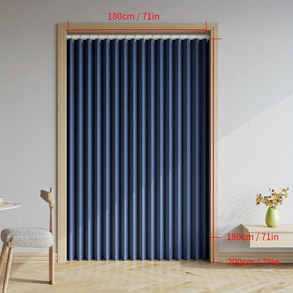Rynx | Waterproof and Scratch-Resistant Folding Door Curtain - Versatile for Kitchen, Office, Dining Room, Living Room, Bedroom | Invisible Partition, Easy Care, Polyester and Oxford Fabric, All-Season Modern Style with Magnetic Closure