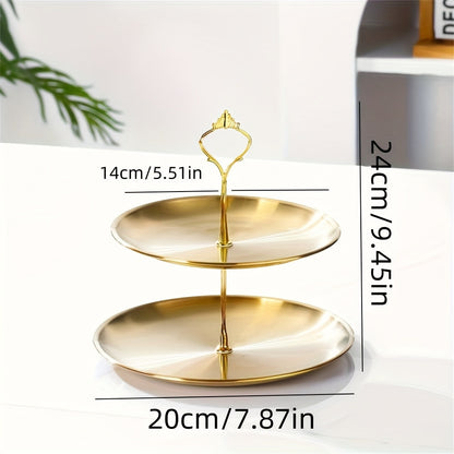 Rynx | SteelTower - 3-layer stainless steel cake stand | Serving platter for desserts and fruits