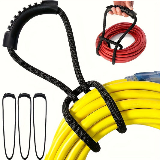 Rynx | Nylon Hose Reel with Handle - 24-Inch Collapsible Garden Hose Organizer, Space-Saving Tubing Holder for Home, Garage, Boat and RV, Ideal for Outdoor, Camping and Construction Use