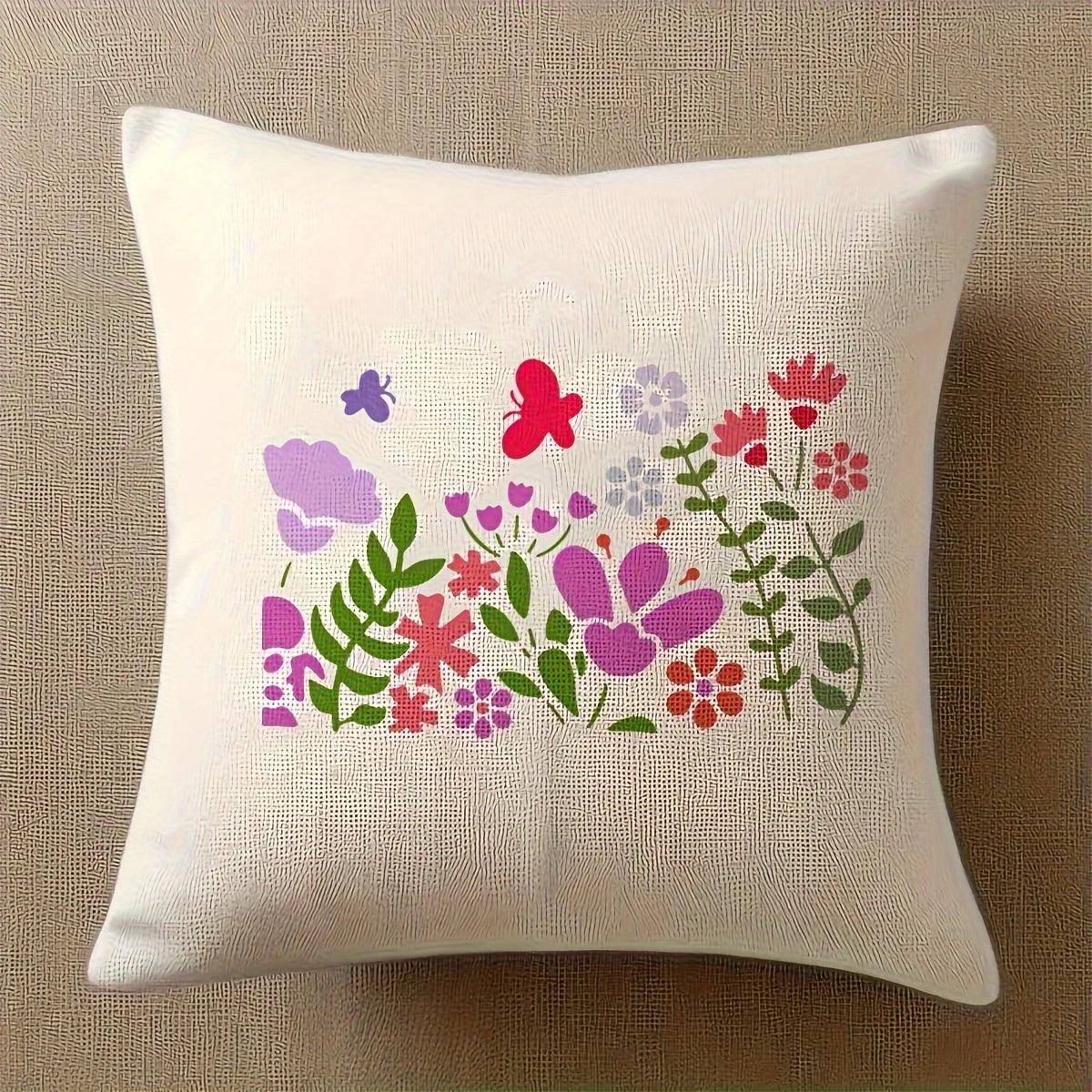 Rynx | 12-piece reusable flower stencil set with cherry blossom and ivy patterns