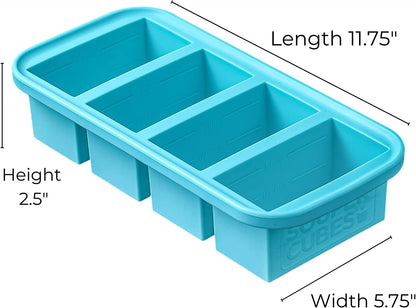 Rynx | Souper Cubes 1-cup Extra-Large Silicone Freezer Tray With Lid
