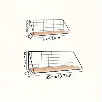 Rynx | IronRack - Metal Floating Shelf - Hanging Storage Rack for Bathroom and Living Room