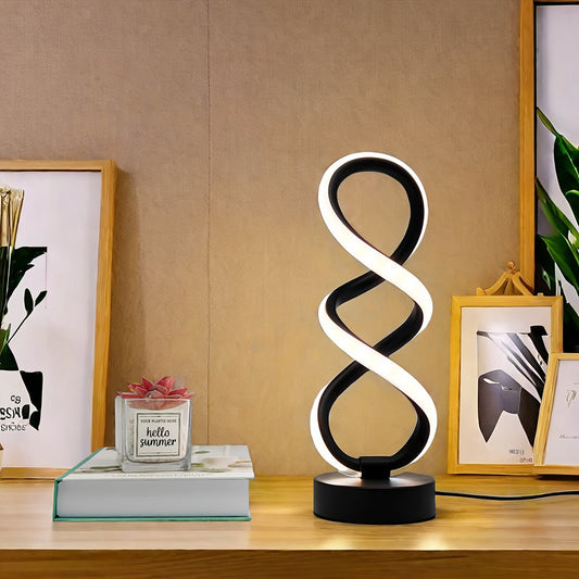 Rynx | SpiraLux - Modern Spiral Table Lamp with Wood Color Settings