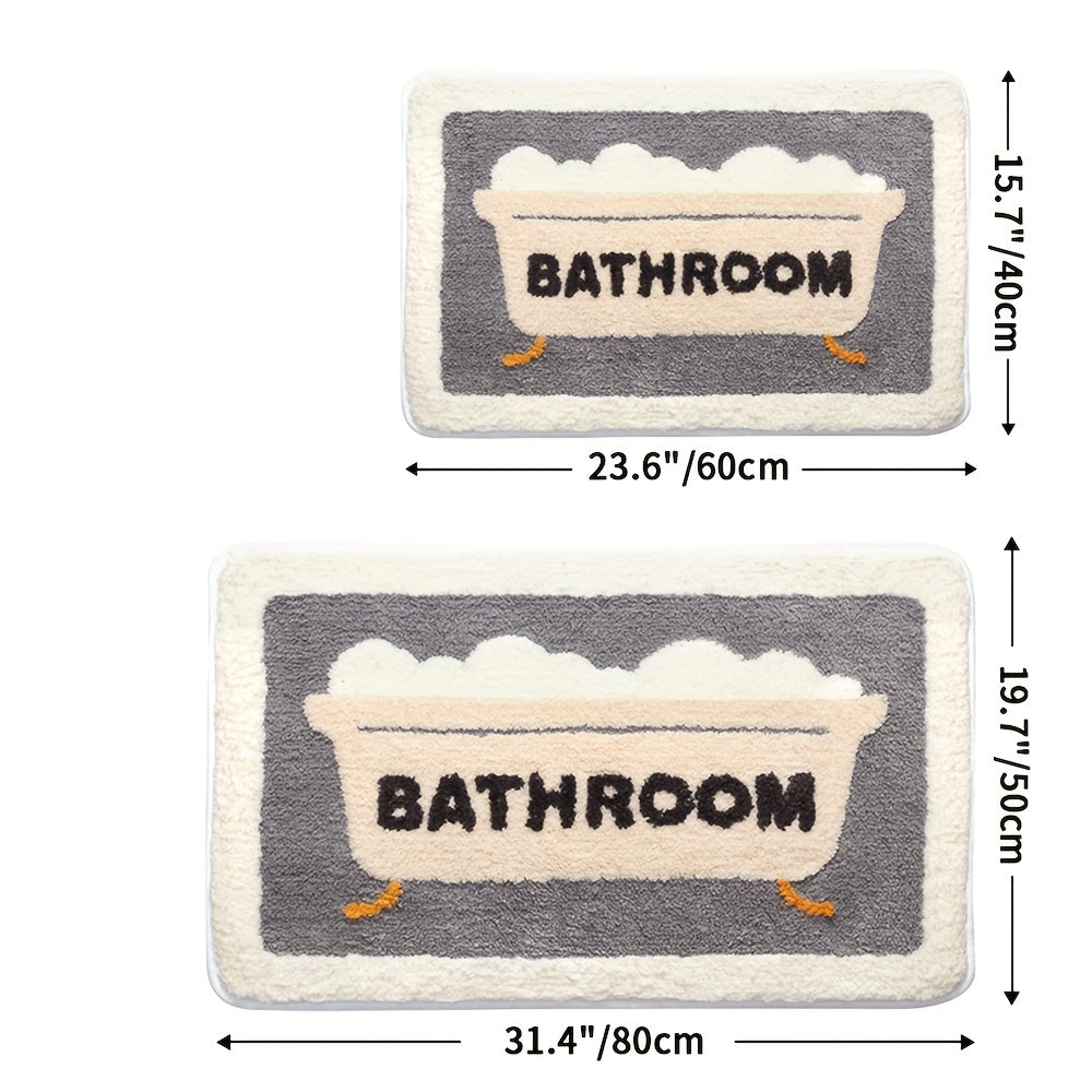 Rynx | Super absorbent non-slip bath mat for bathroom and toilet - Milo