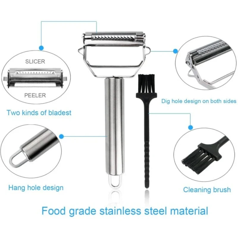 RYNX | Ultra-Sharp Stainless Steel Multifunctional Vegetable Slicer & Julienne Cutter Potato Carrot Grater