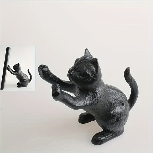 Rynx | VintageCat - Cast Iron Cat Bookends - Rustic Decoration for Books and Doorstop