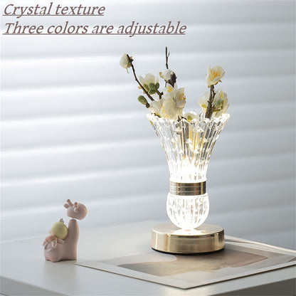 Rynx | CrystalGlow - Modern LED Crystal Table Lamp with Dimmer Lighting