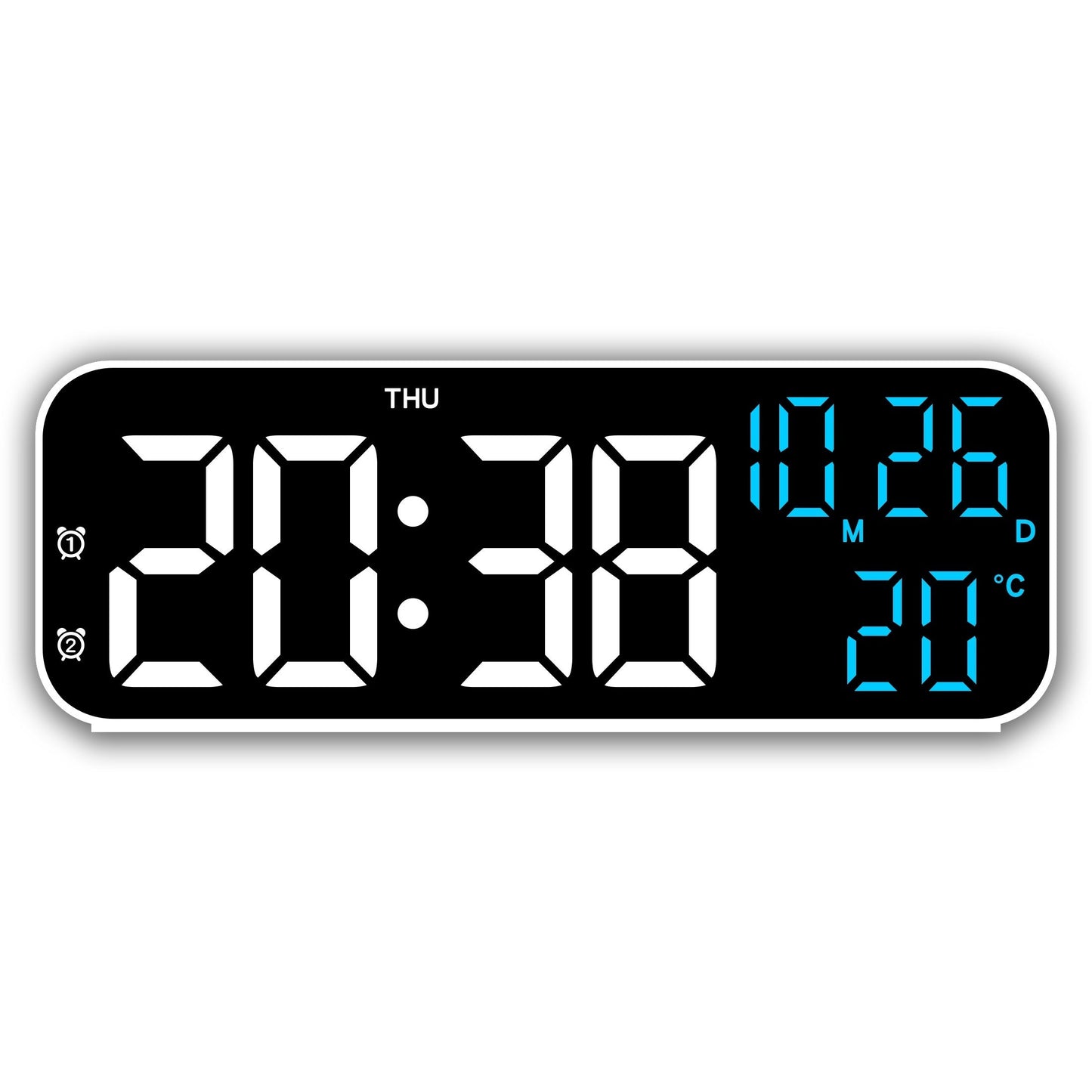 Rynx | DeskTime - Digital USB Desk Clock with Date and Temperature Display