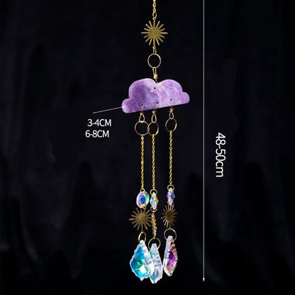 Rynx | Crystal Cloud Solar Collector Wind Chimes Christmas Pendant Hanging Chain