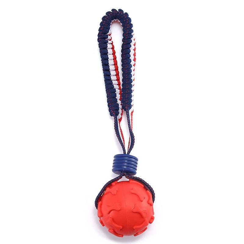 Rynx | Interactive dog toy ball with rope.