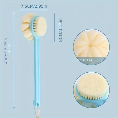 Rynx | Soft Nylon Back Scrubber with Long Handle – Fragrance-Free, Battery-Free Bath and Shower Accessory