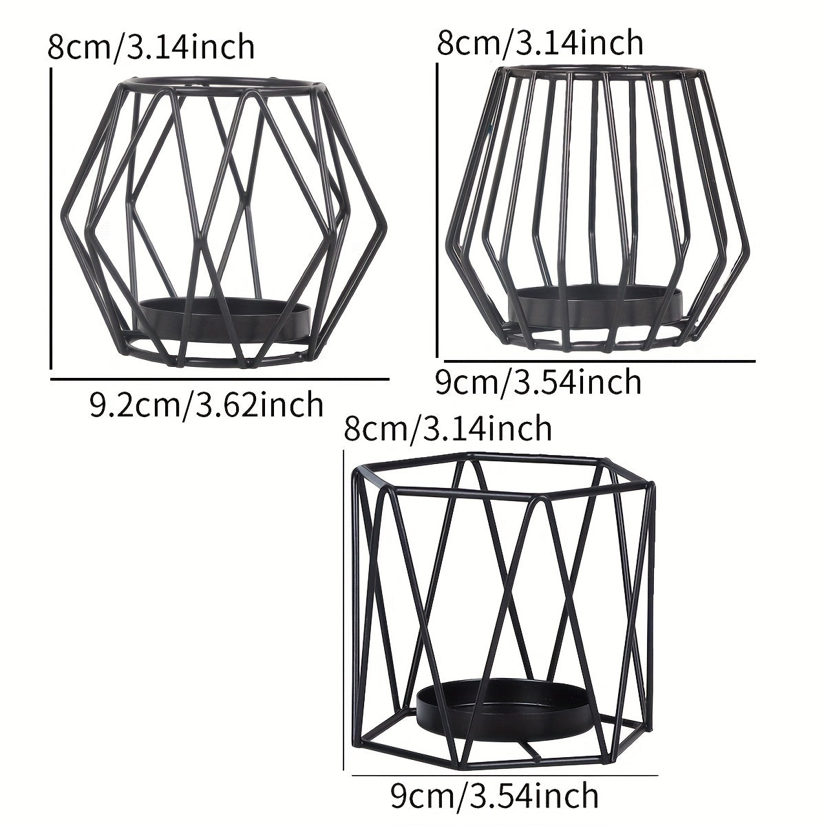 Rynx | Golden Metal Candle Holder Set - Stylish Table Decoration