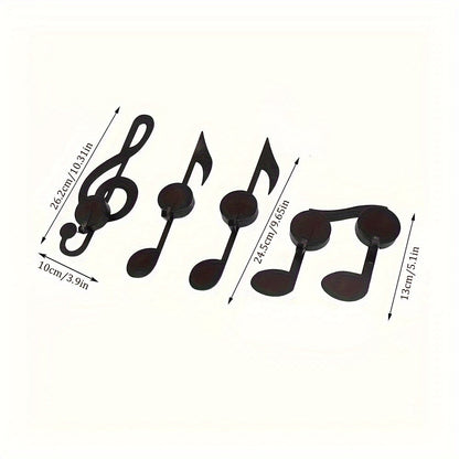 Rynx | Musical Notes Wall Candelabra Set - Metal Wall Decoration for Creative Candle Holders