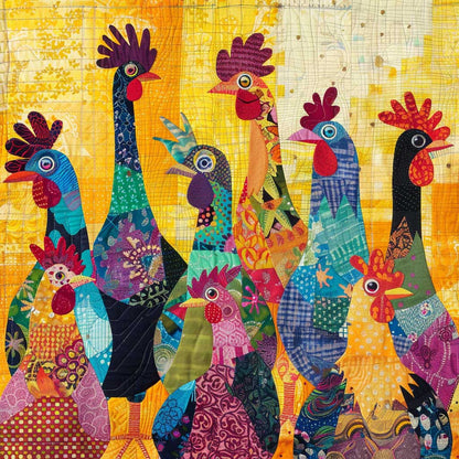 Rynx | Abstract Yellow Chicken Quilt