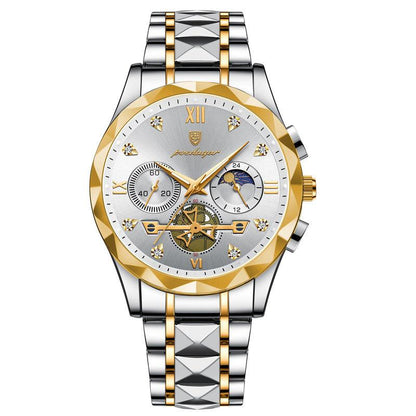 Rynx | Luxurious waterproof men's chronograph with stainless steel bracelet